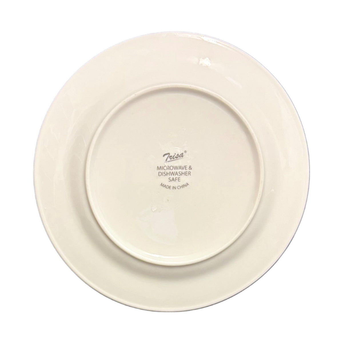 TRISA 4-Dessert Plates Sweets Birthday Cupcake Party Plate Checkered Border 8”D