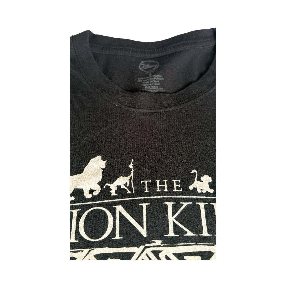 Disney Lion King Black & White Silhouette T-Shirt Women’s Small Cap Sleeve Tee