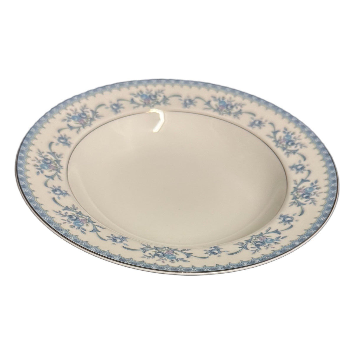 Sango Japan CAHILL 334 Diplomat Set of 2 Rim Soup Bowls Blue Floral Vintage
