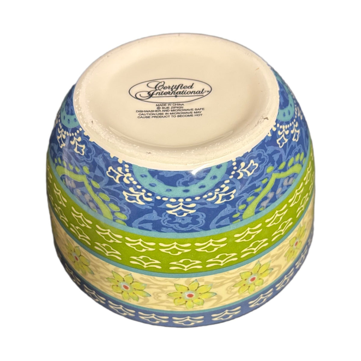 SUE ZIPKIN 6-Ice Cream Bowls ANNABELLE Certified Int'l Ceramic Dessert Cups