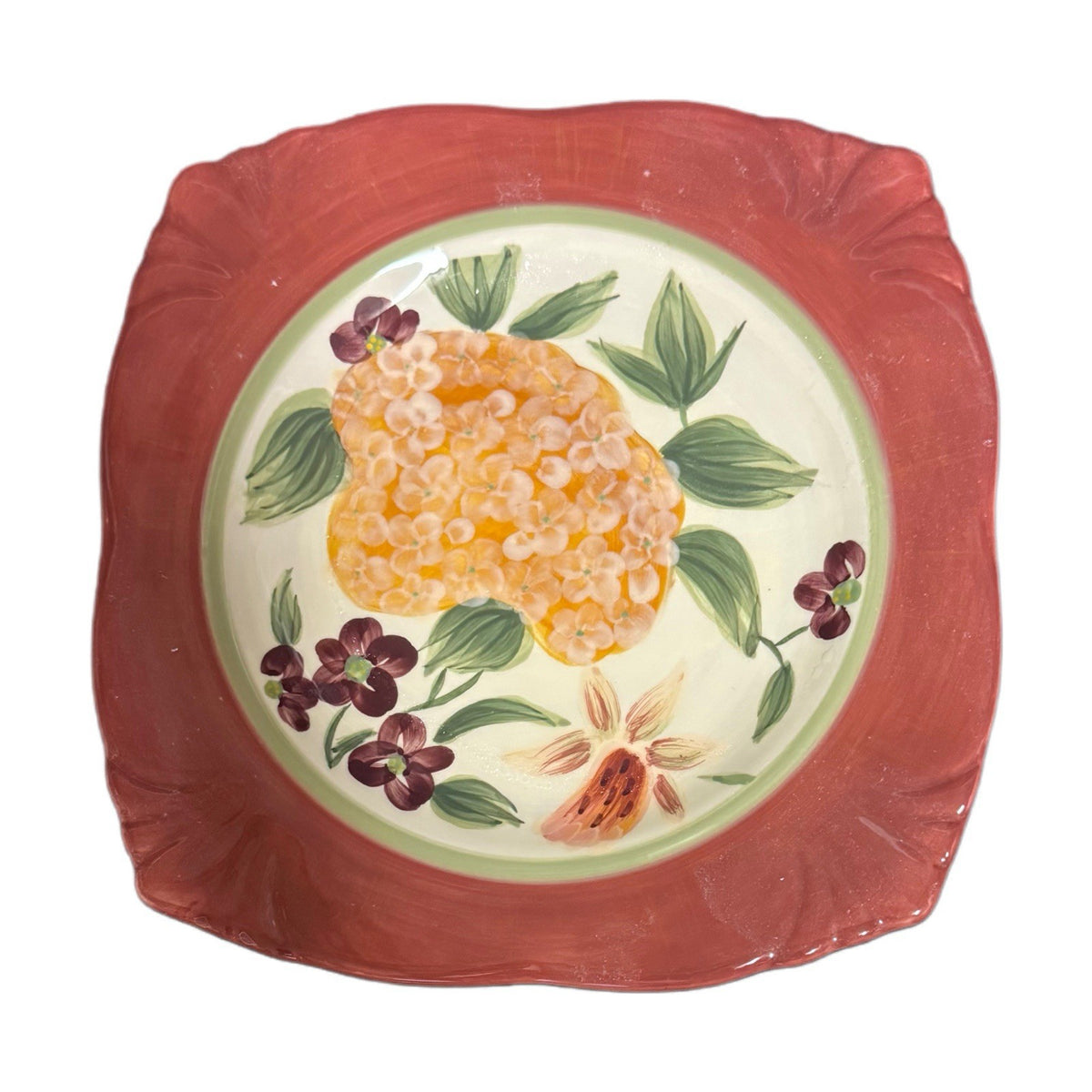 Certified Int’l Pamela Gladding Floral Luncheon Salad Plates Set of 4, 8.75”