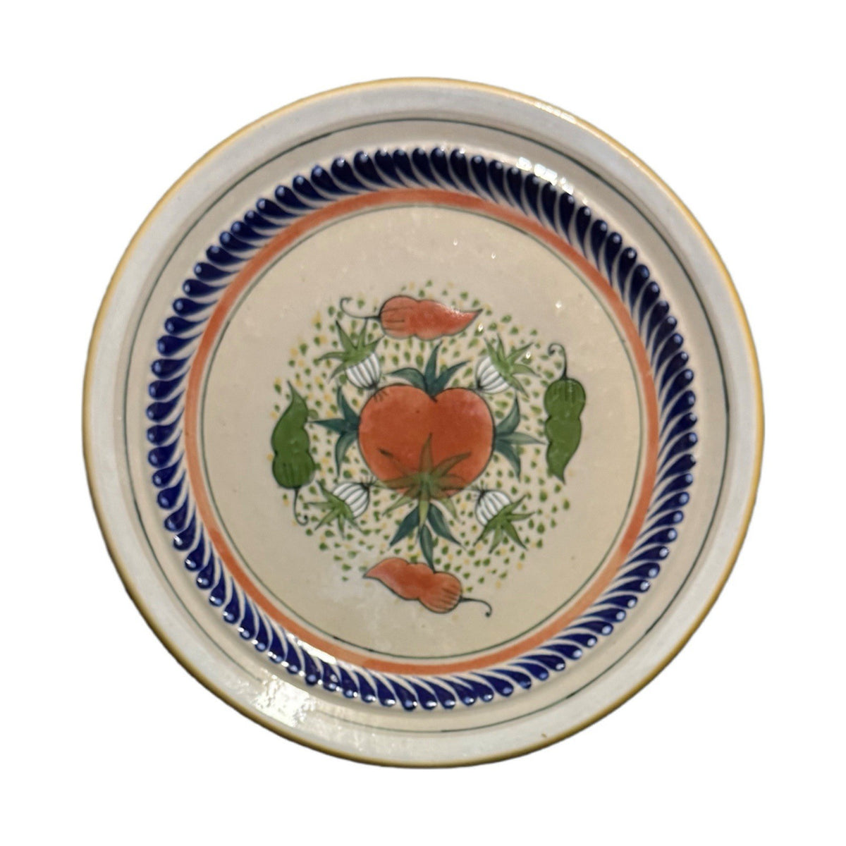 Vintage Set of 4 Erandi Tonala Mexico Hand-Painted Dinner Plates Toscana 11”D