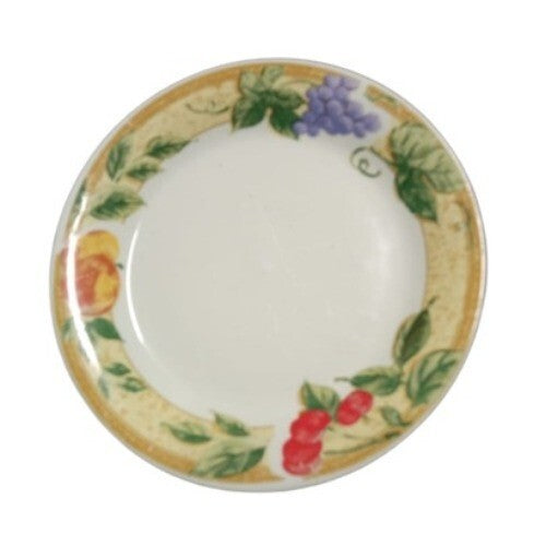 Gibson Designs FRUIT GROVE 4-Bread & Butter Plates 6 7/8”D White & Fruits