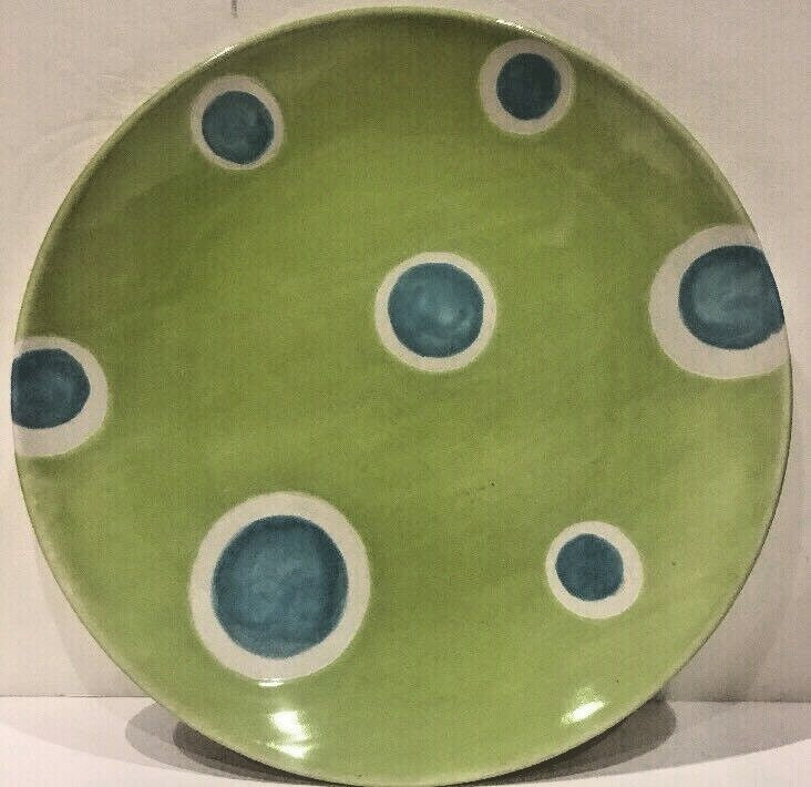 Pfaltzgraff CONFETTI STREAMERS 4-Luncheon Plates Ceramic Salad Dessert Dish 9" D