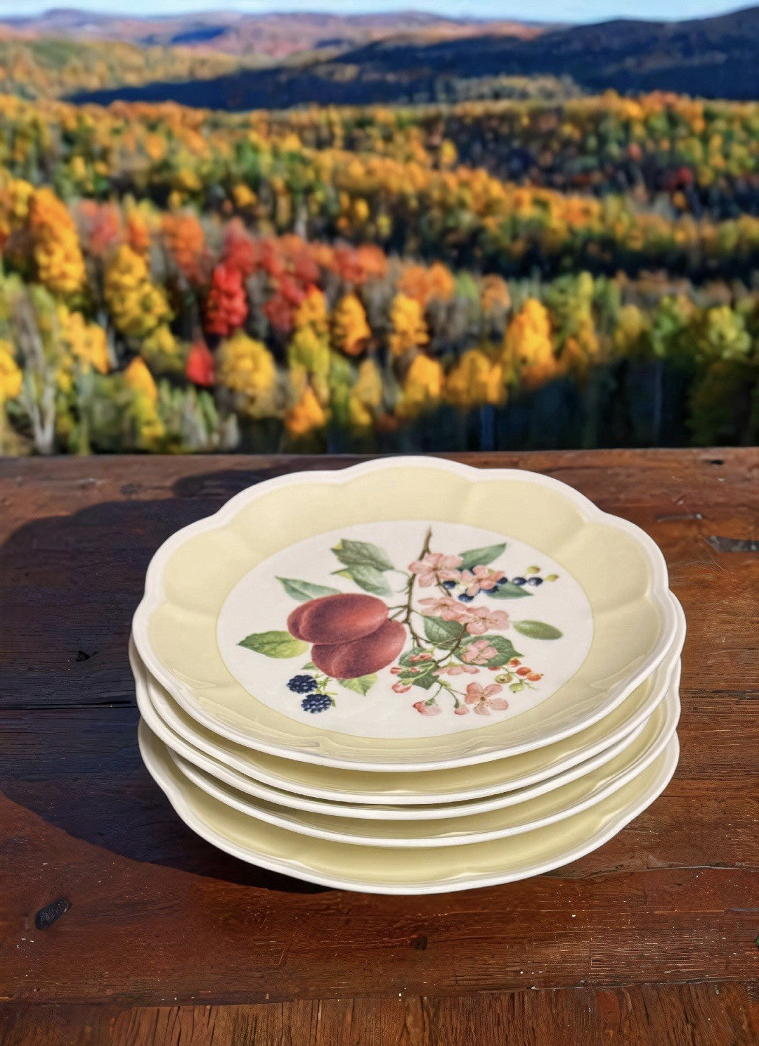 Lenox Orchard In Bloom Plum Blossom 9” Luncheon Plates Set of 5 – McClung