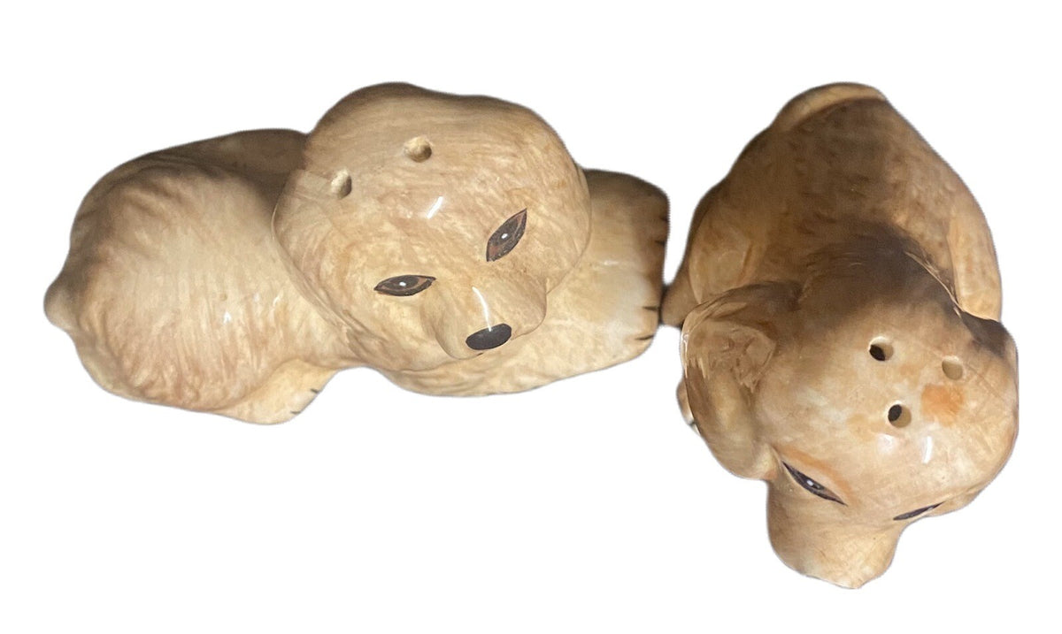 Dog Salt and Pepper Shakers Cocker Spaniel Ceramic Tabletop Accent Puppies