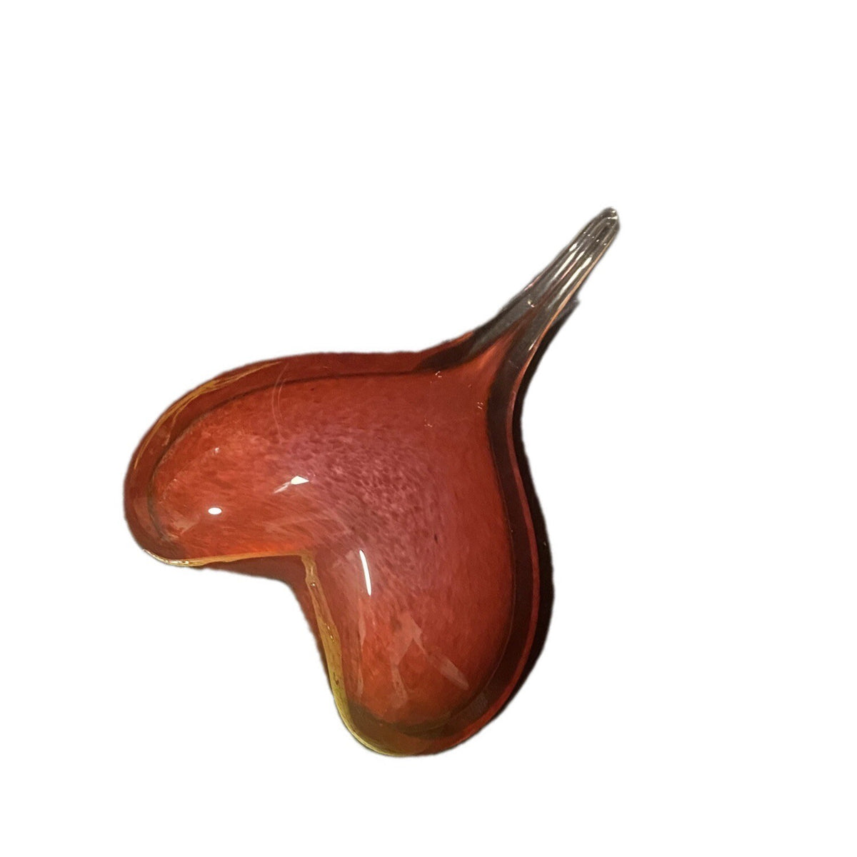 Red Heart Shaped Art Glass Hand Blown Home-Office-Tabletop Decor