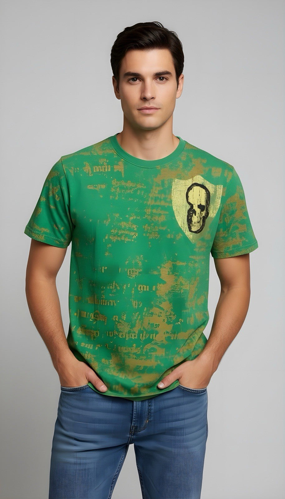 Mecca T-Shirt True Master Men Athletic Green Crew Neck L