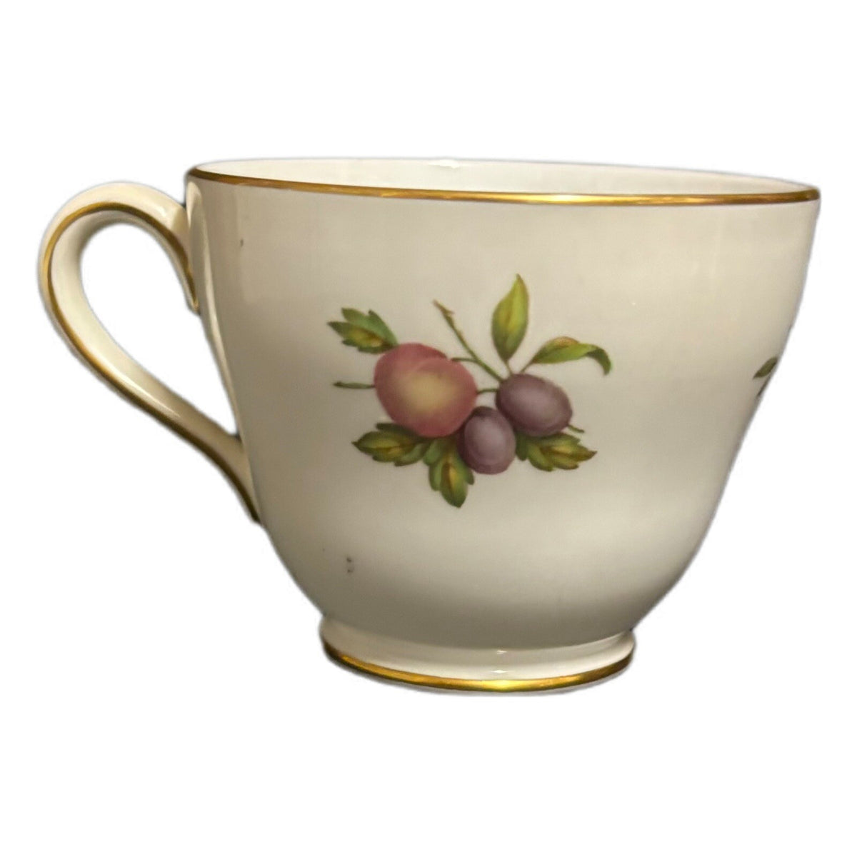 Set Of 6 Spode Blenheim Bone China Cups England 1815 Y7695 Fruit & Gold Trim