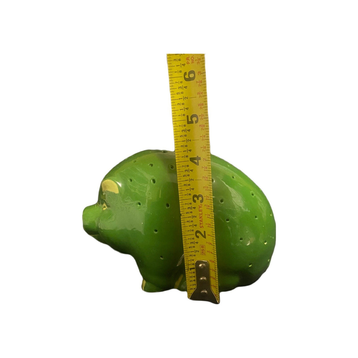 Vintage Green Pig Appetizer TOOTHPICK HOLDER Charcuterie Hors d'oeuvre Server