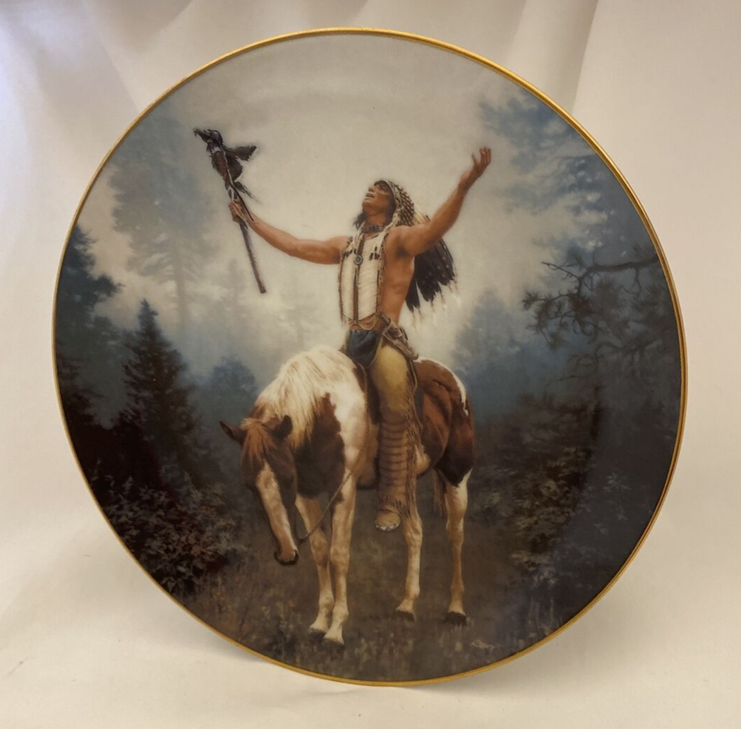 Deliverance Mystic Warriors Chuck Ren Native American Hamilton Collection c1992