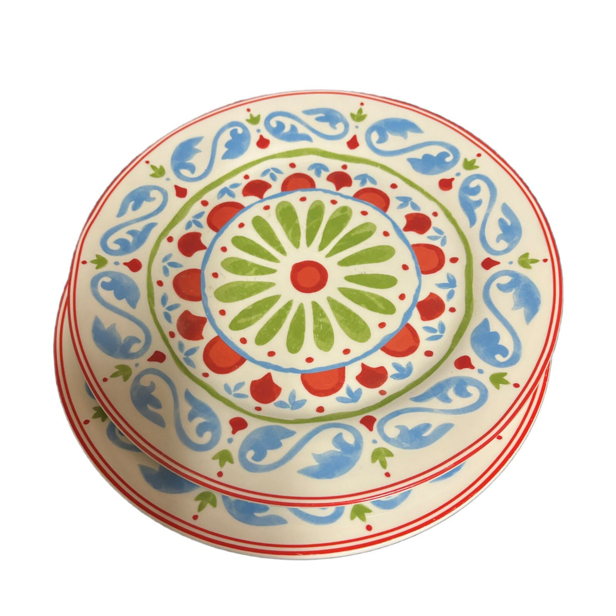 Dover & York 2- Dinner Plates Mediterranean Style Vintage Ceramic Dinnerware