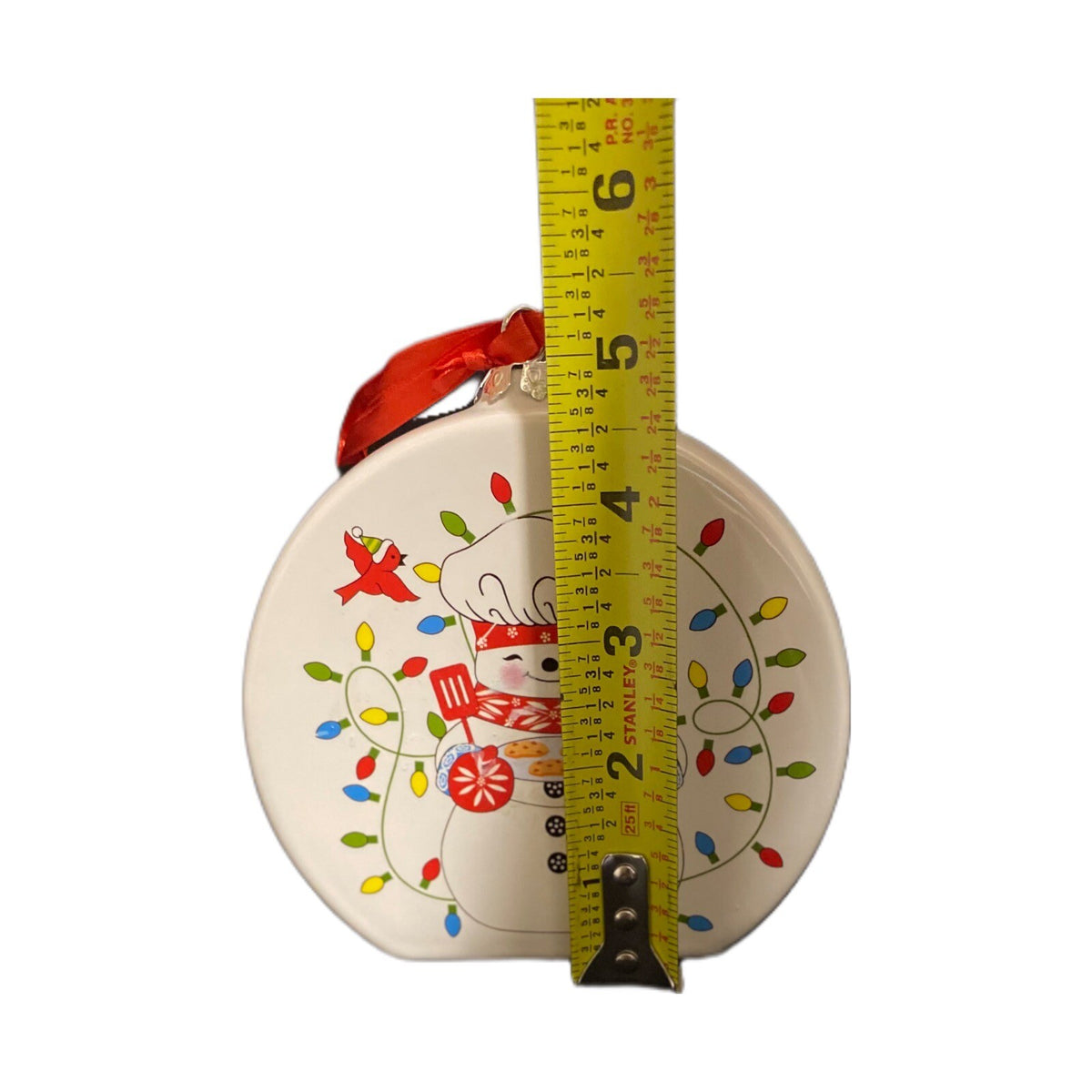 Temp-tations by Tara 6-Christmas Ornaments Ceramic Stand Or Hang Recipe On Back