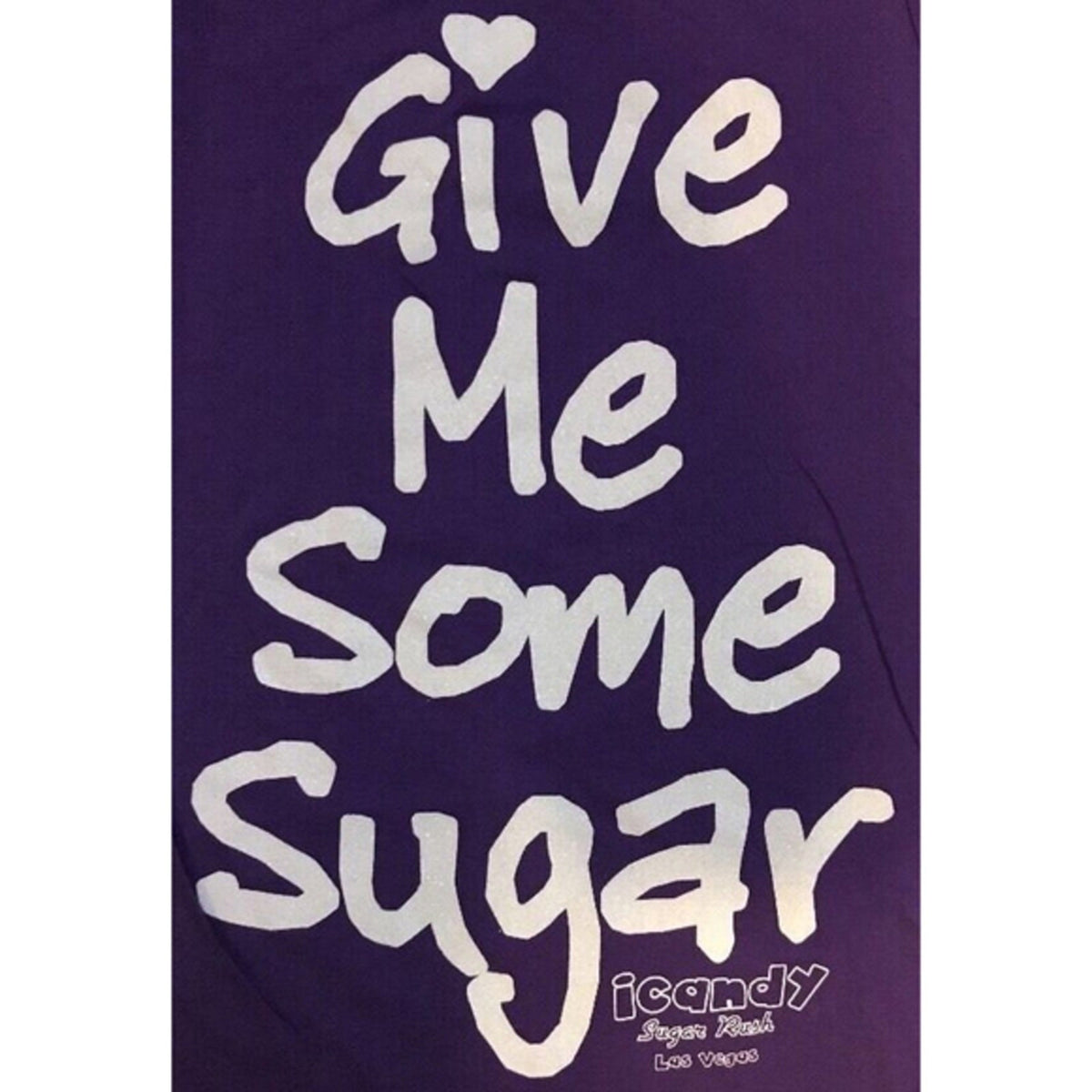 Next Level Apparel Give Me Some Sugar S. Women's Purple T-Shirt Top Short Sleeve