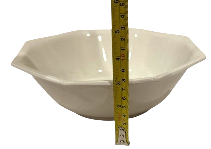 Johnson Brothers Heritage White 9” Serving Bowl Octagonal 3” Deep