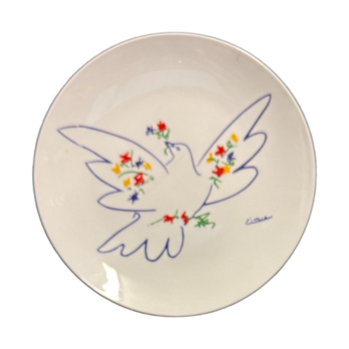 Picasso Dove of Peace Plate XL Art Spain 8” Porcelain Wall Art Decor Gift