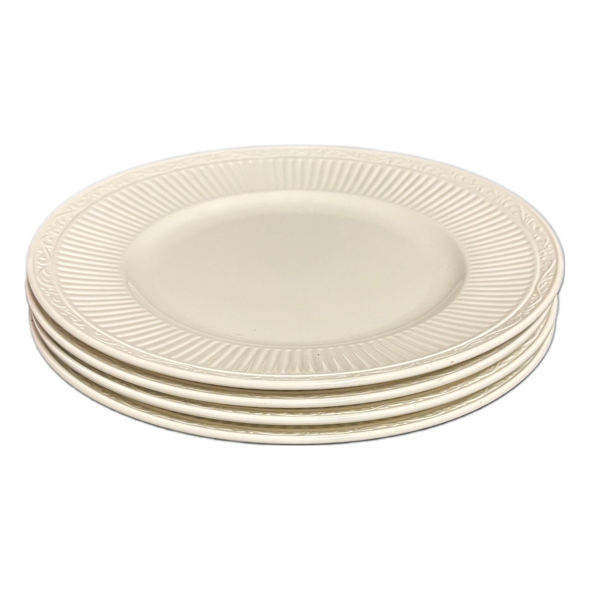 Mikasa ITALIAN COUNTRYSIDE 4-Dinner Plates White Ceramic Dish DD900