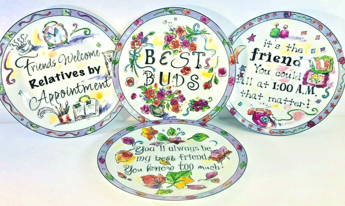 Set of 4 Dessert Plates By Porcelain Treasures Collection