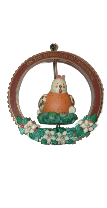 Enesco Imports Mike Gilmore French Hen Tree Ornament 1987 12 Days Of Christmas