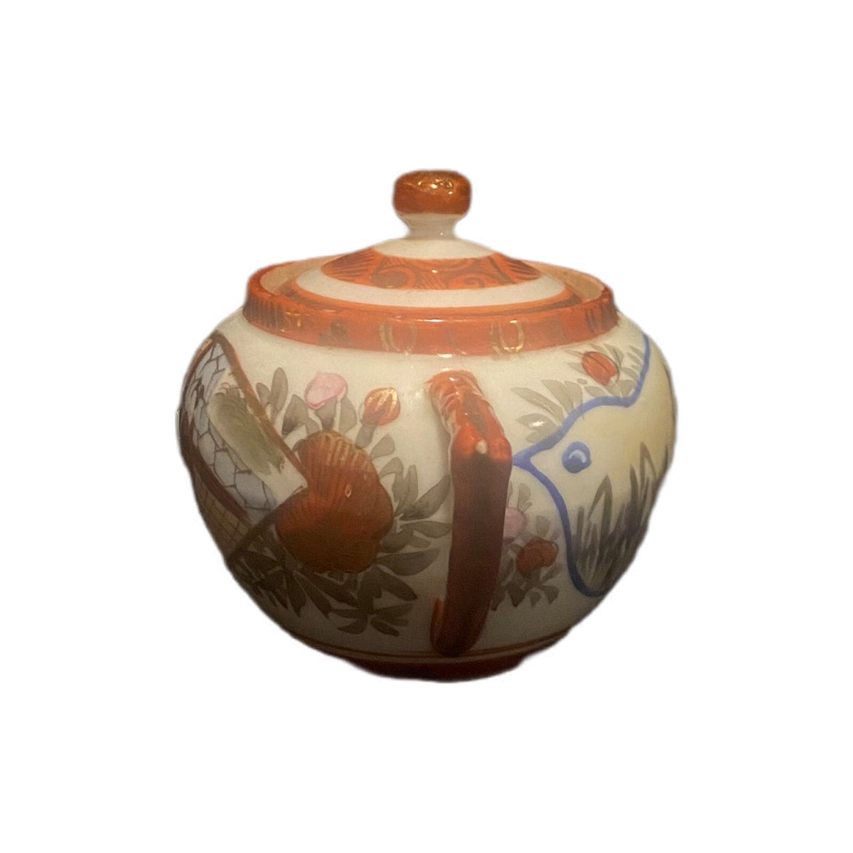 Vintage Japanese Geisha Teapot • Hand Painted Porcelain • Oriental Scene