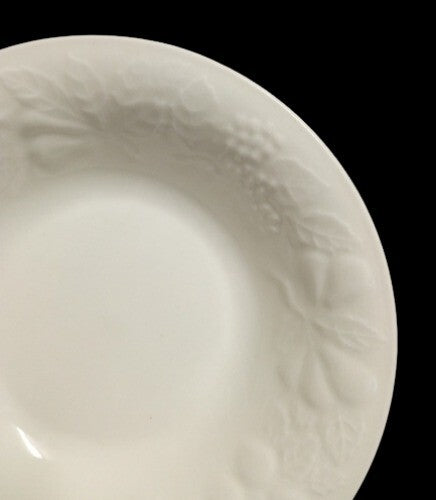 Gibson Designs Fruit Off Embossed Rim Soup Bowls Set of 6 White Ceramic 8”