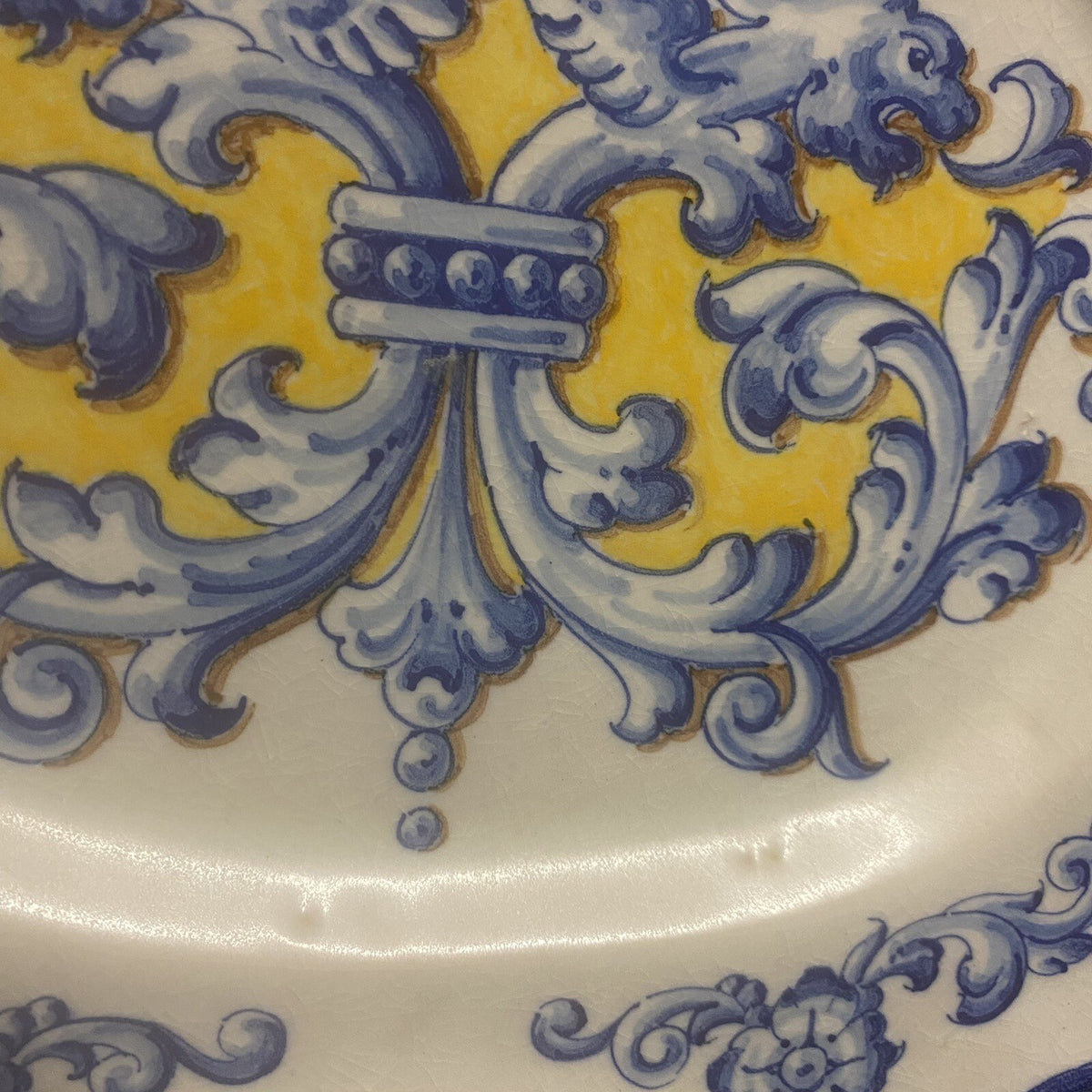 Vintage Mexican TALAVERA San Andrés Hand Painted Platter Serving Wall Hanging
