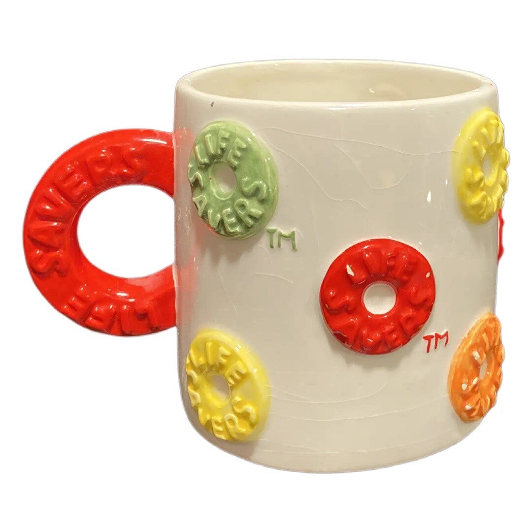 Lifesavers 3D Ceramic Mug Candy Red Yellow Green Orange LifeSavers Tea Coffe Cup