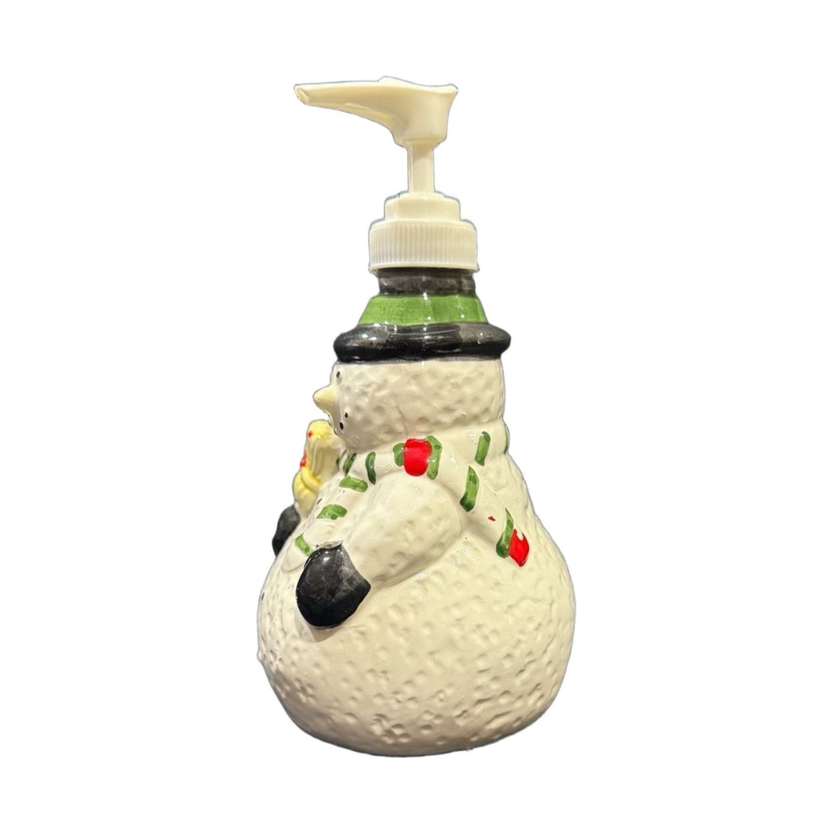 Snowman Soap or Lotion Dispenser 7.5”H Christmas Kitchen Sink Bath Decor Winter