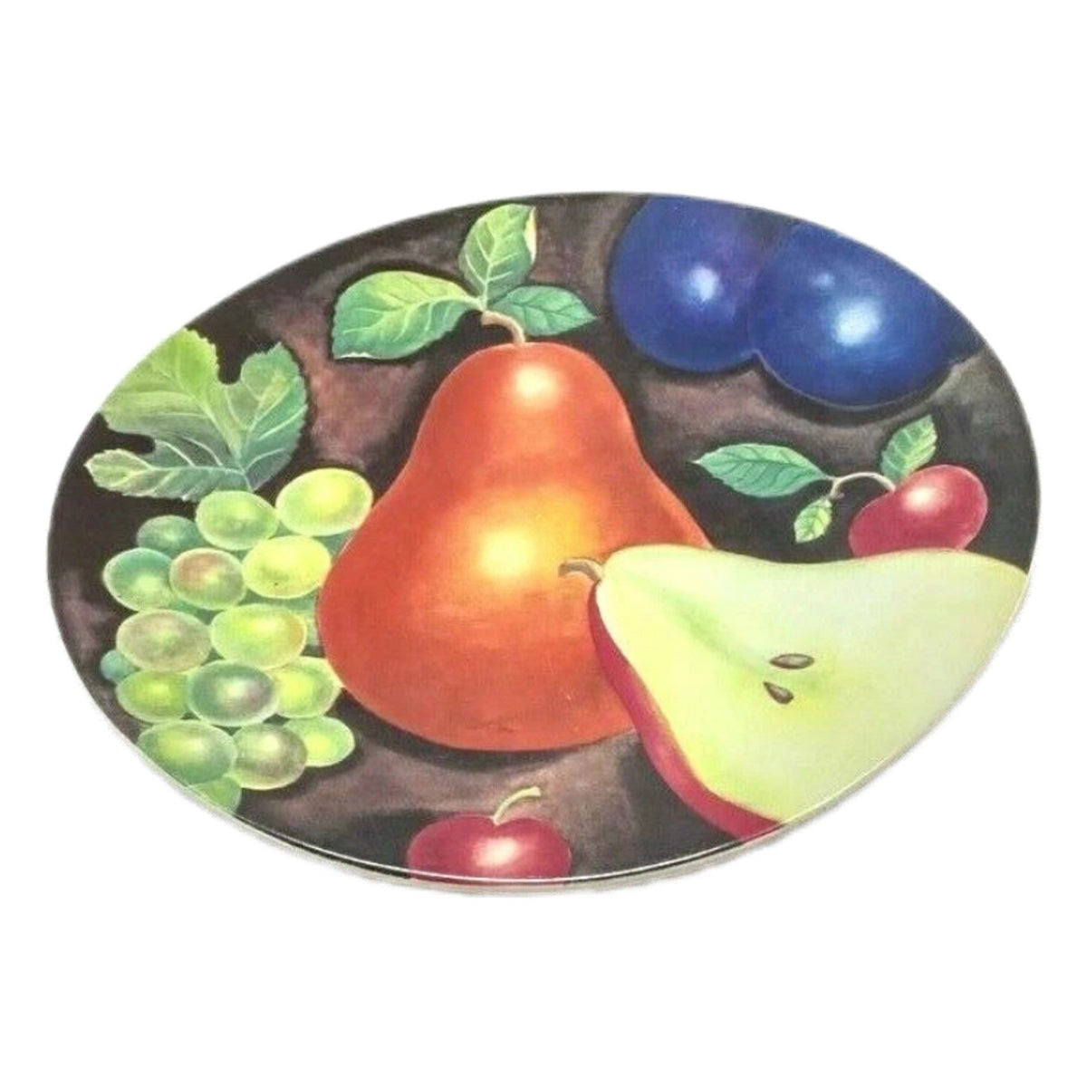 Set 2 Furio Salad Plates Harvest Fruit Grapes Pears Plum Still Life Decor
