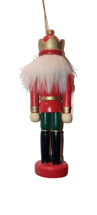Christmas Wooden Nutcracker King Soldier Figurine 5” Red Green Holiday Decor