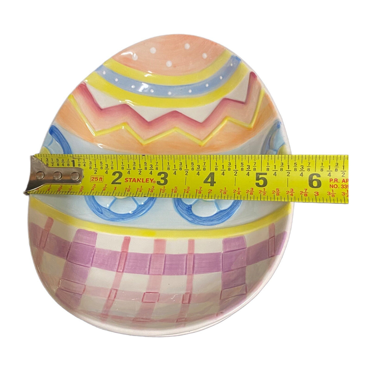 Fitz & Floyd 2-Easter Eggs Bowls ESCAPADES Ceramic Dish 7 1/8" x 5 1/2" W