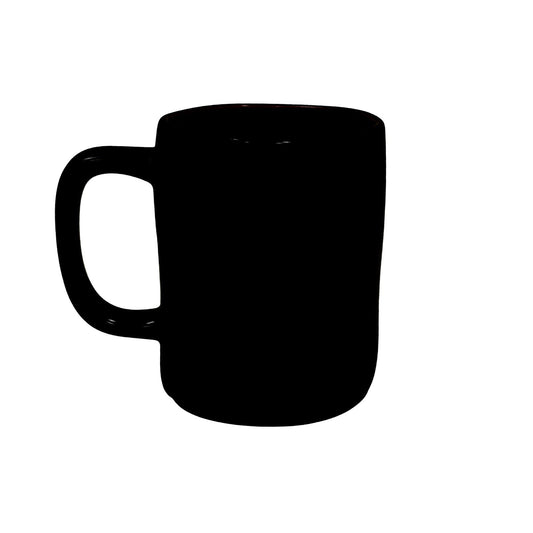 Rae Dunn MOM FUEL Black Ceramic Coffee Mug Farmhouse Cup 16 oz Magenta