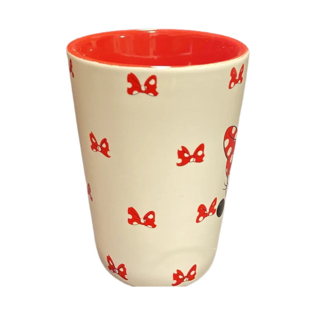 Disney Minnie Mouse Red Bow Ceramic Coffee Mug Black Red Handle Tea Cup