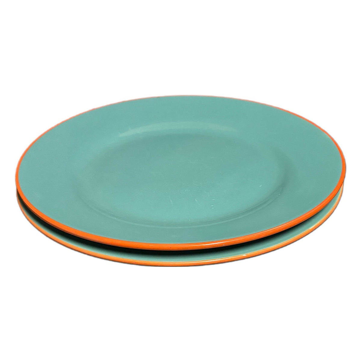 BAUM TANGIER 13 Piece Turquoise Stoneware Set Dinner Salad Plates Bowls & Mugs