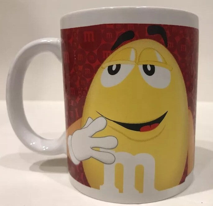 M & Ms Ceramic Coffee Mug Red Yellow Candy Character Licensed Product Tea Cup