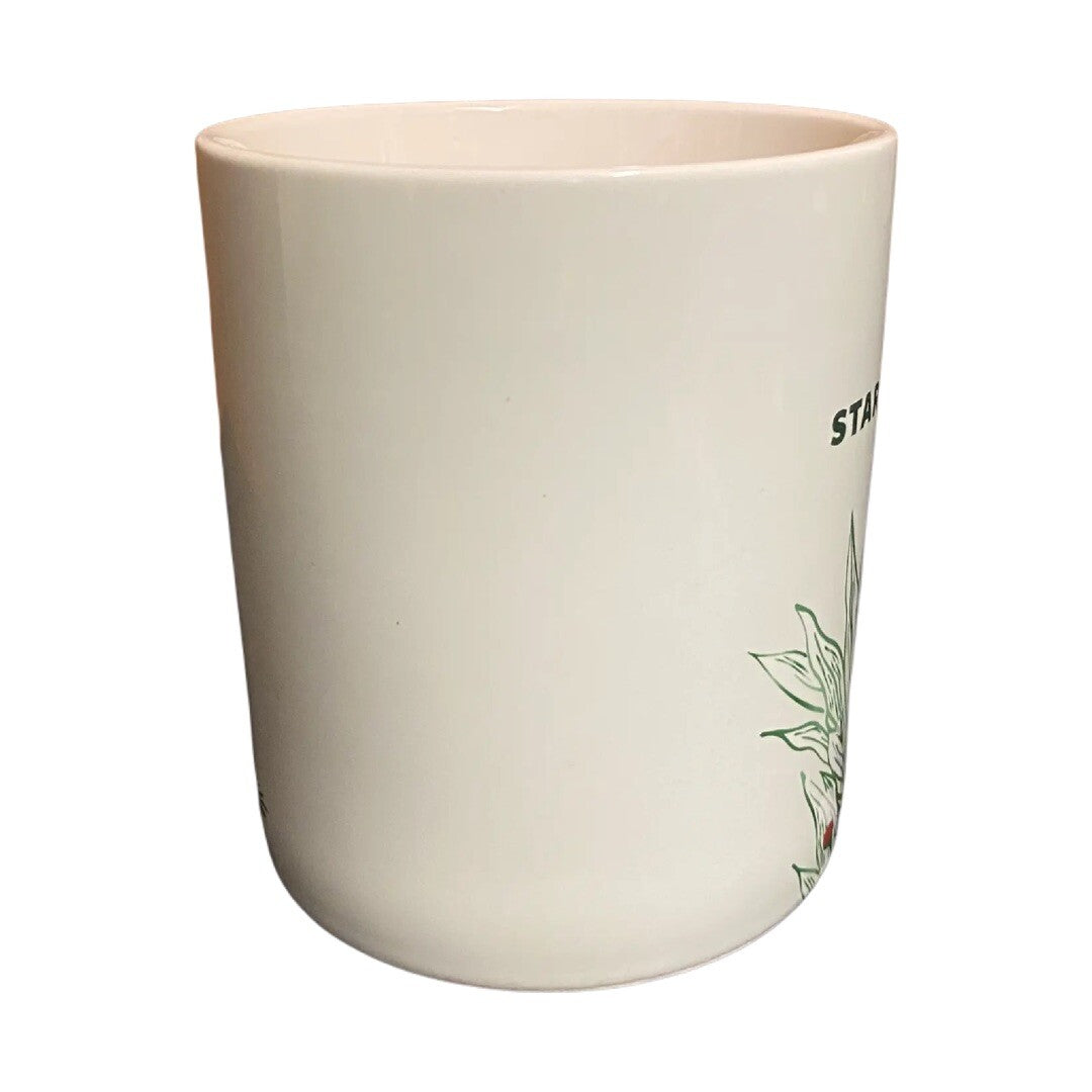 STARBUCKS 2020 Ceramic Coffee Mug Red Holly Berries Pine Winter Large Cup 26 oz.