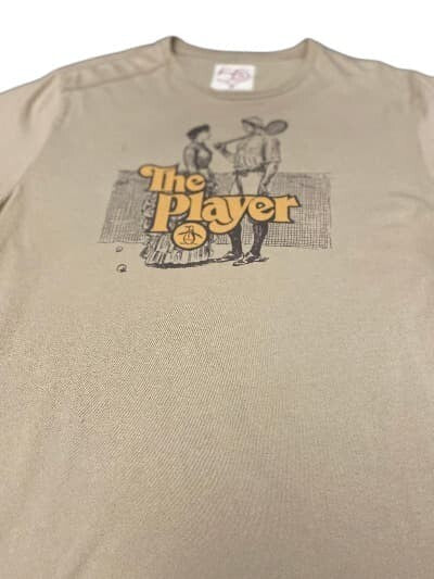 T-Shirt The Player  "XL" Beige Black Gold Mens Cotton Tee Top