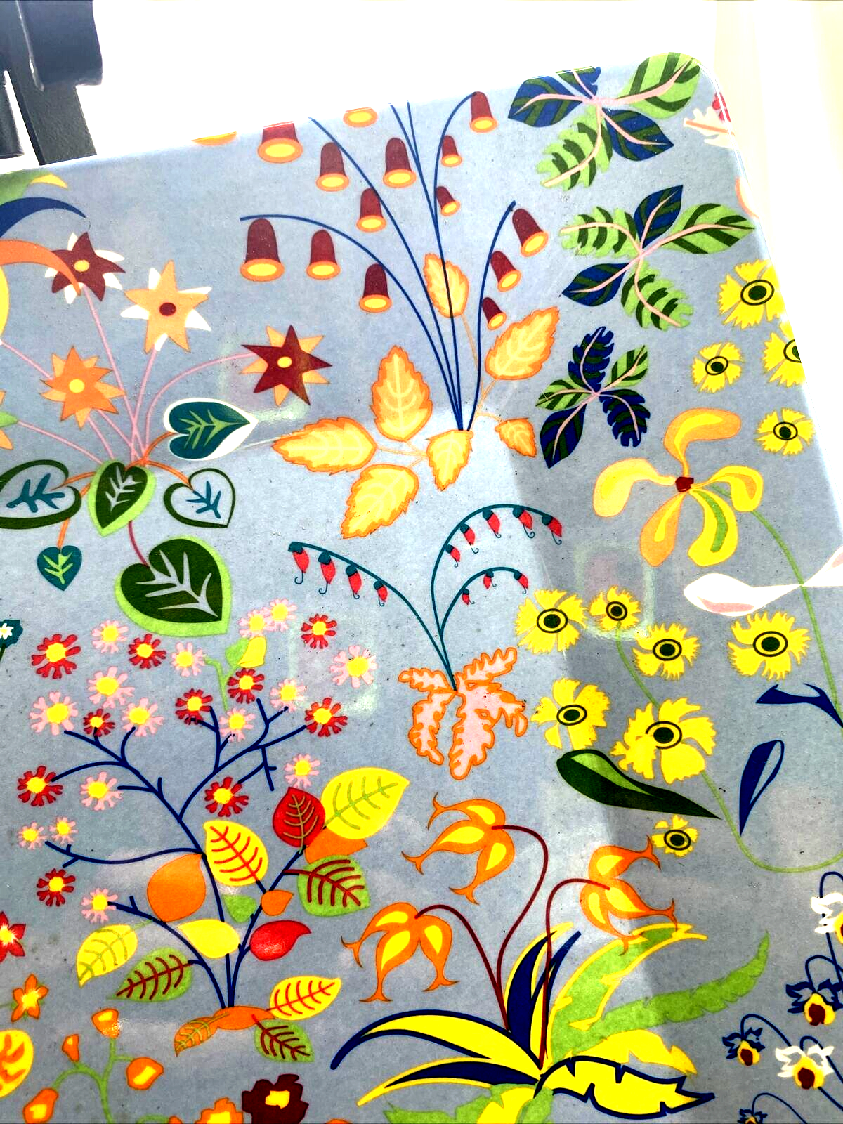 Cynthia Rowley Square Dinner Plates Set 5 Ilene Rosenzweig Blue Floral Melamine