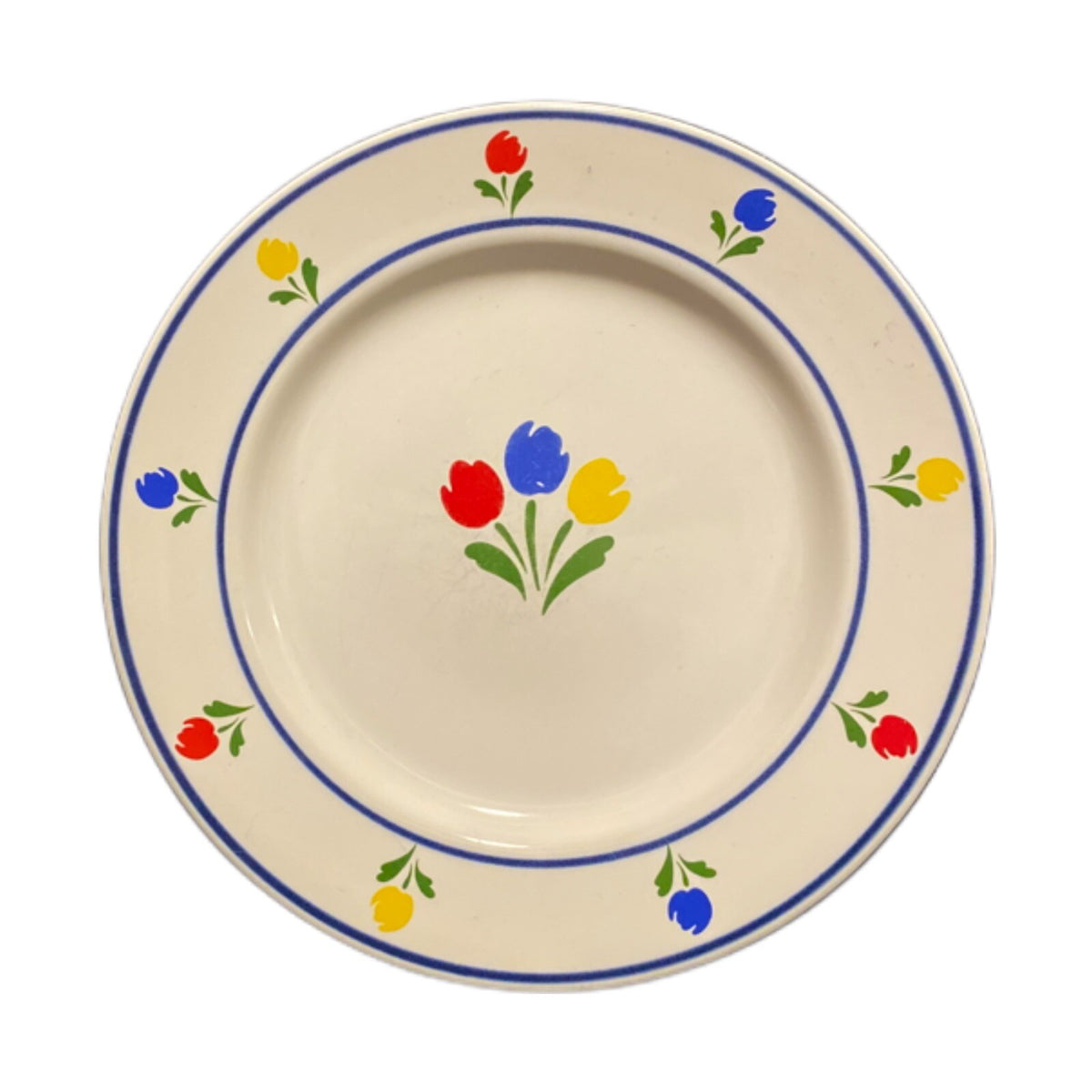 TULIP TYME 4-Bread & Butter Or Dessert Plates JMP Marketing Stoneware Oven Safe