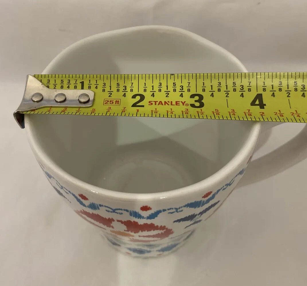 222 Fifth Mug HANNA PTS Int'l Fine China Porcelain Coffee White Tea Cup 12 oz