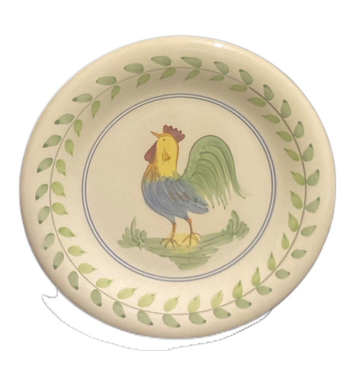 World Market Rooster Salad/ Dessert Plates Set of 7 Ceramic Farmhouse 7¾”D
