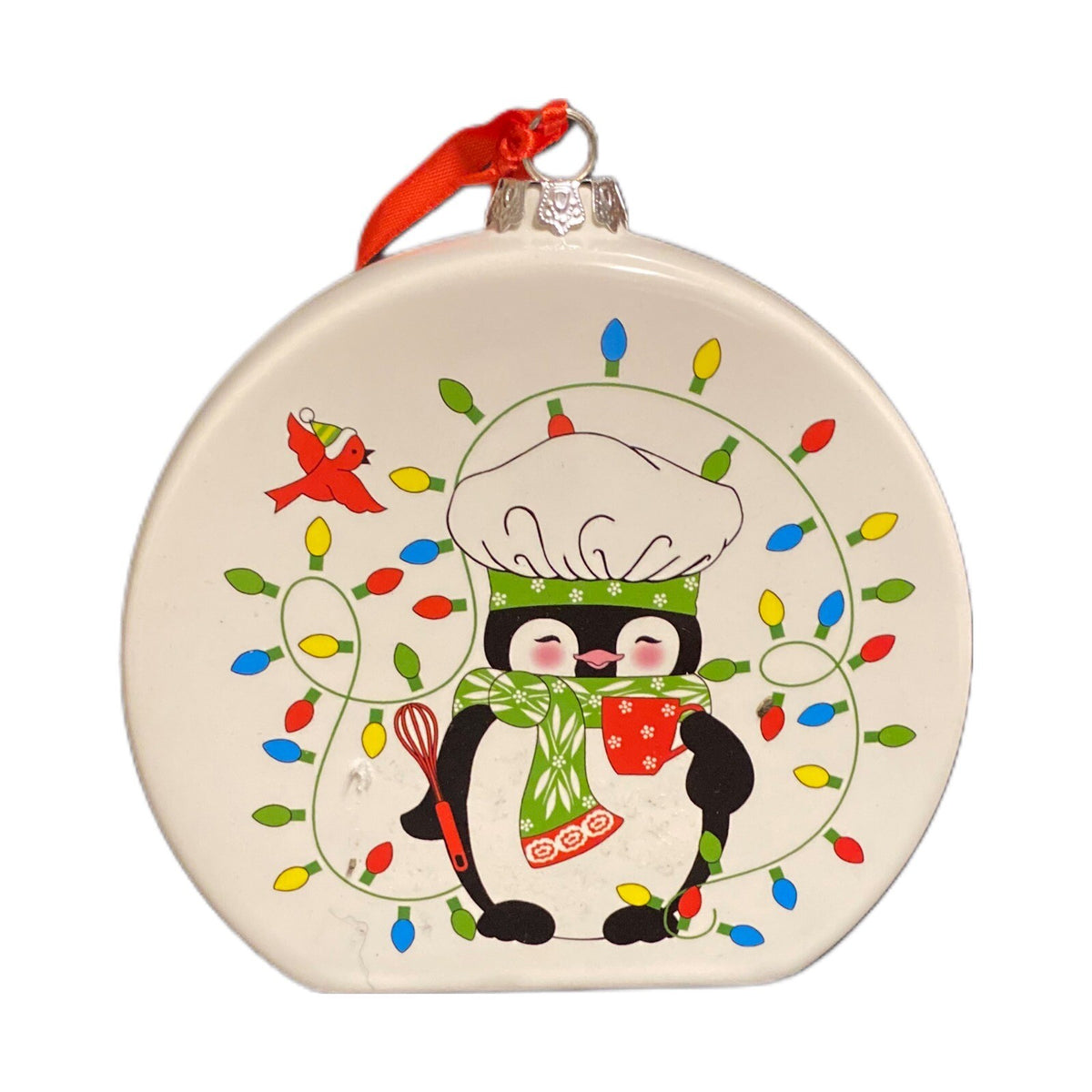 Temp-tations by Tara 6-Christmas Ornaments Ceramic Stand Or Hang Recipe On Back