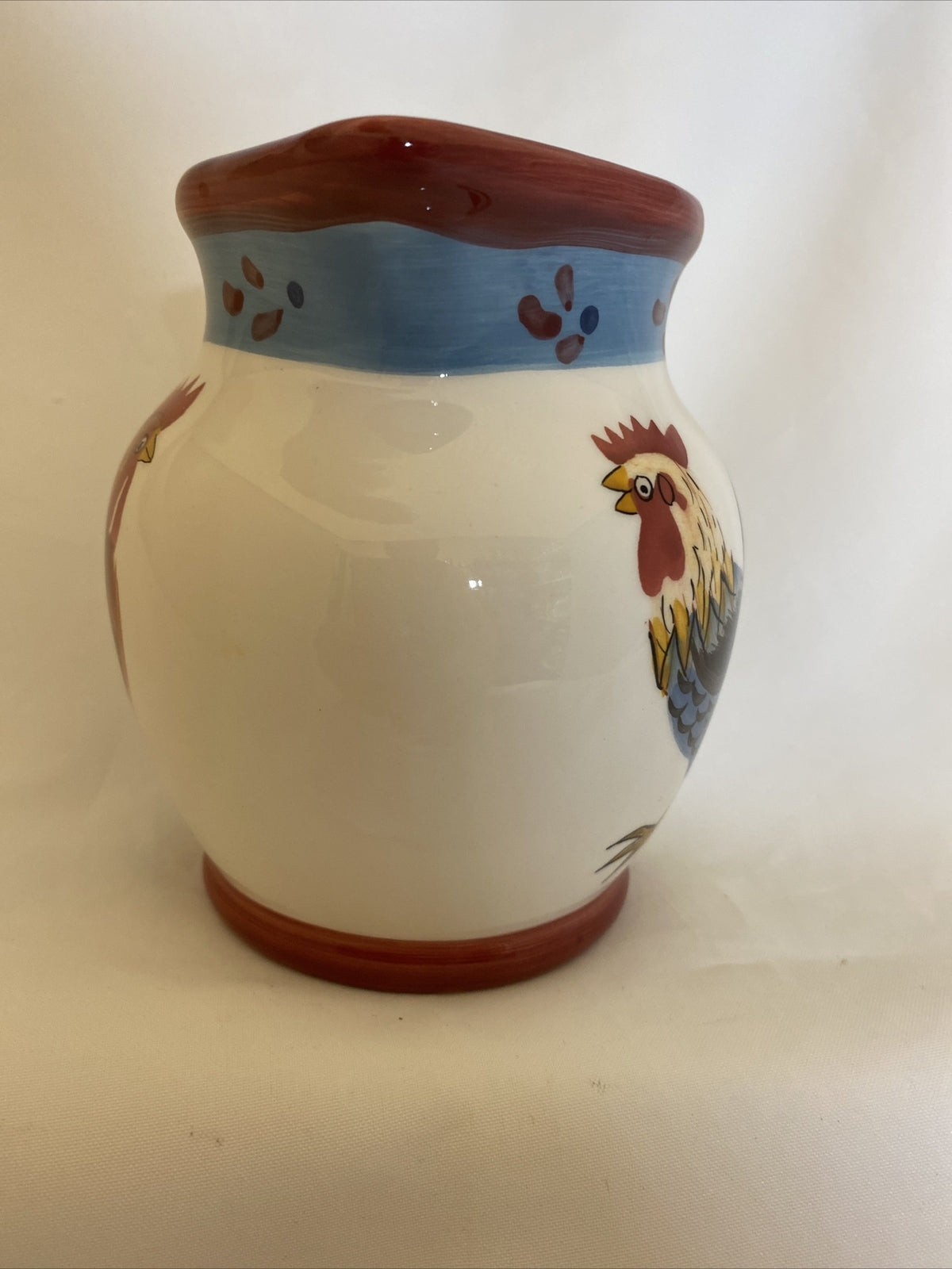 Milson & Louis Hand Painted Rooster Creamer Milk Pitcher