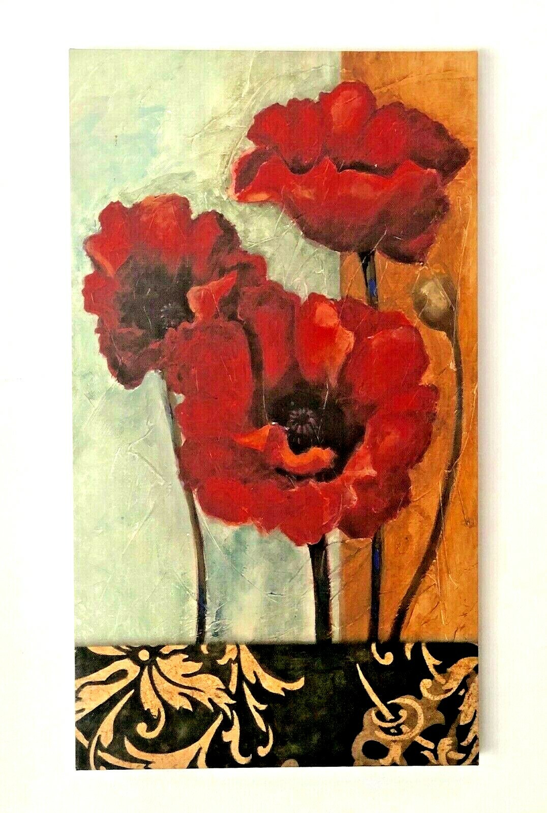 Red Poppies Wildflower Canvas Wall Floral Home Deco Wall Art Print
