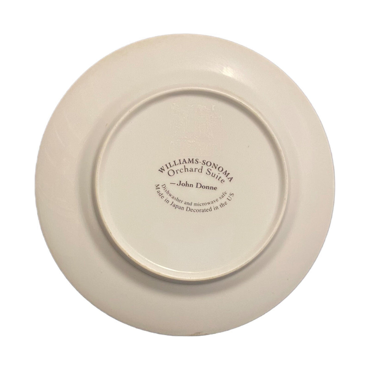 Williams Sonoma 4 Salad Plates ORCHARD SUITE Fruit Dessert Ceramic Japan 7 3/4”D