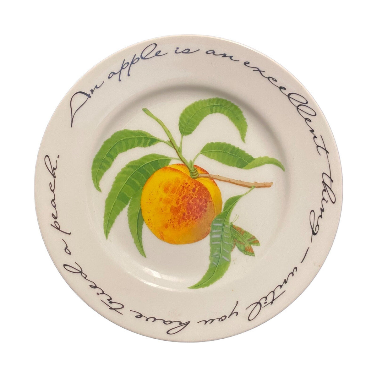 Williams Sonoma 4 Salad Plates ORCHARD SUITE Fruit Dessert Ceramic Japan 7 3/4”D