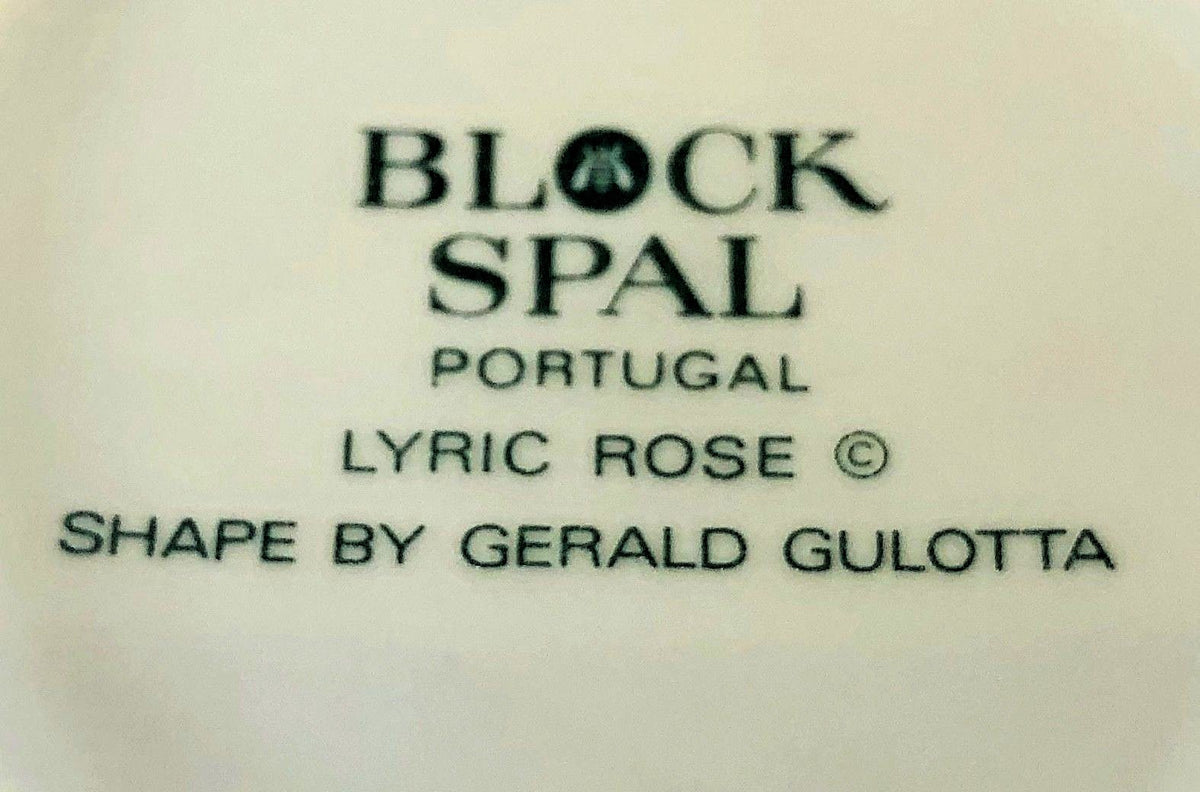 Block Spal LYRIC ROSE Gerald Gulotta Dinnerware Collection Portugal