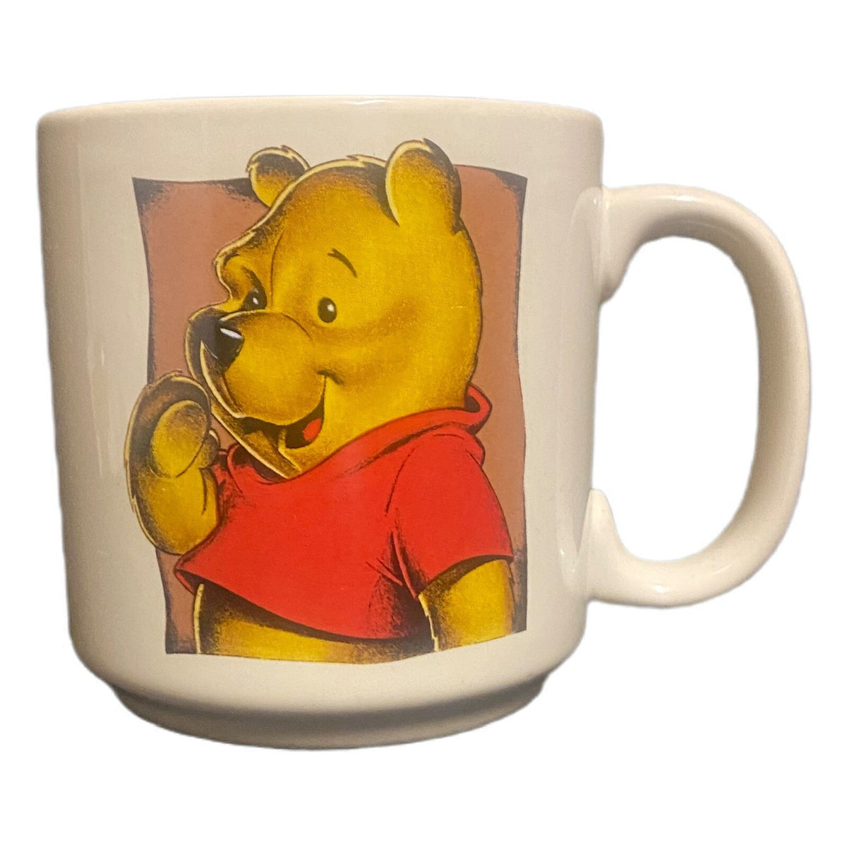 Vintage Disney Mug WINNIE THE POOH Portrait Ceramic 12oz Coffee Tea Cup Thailand