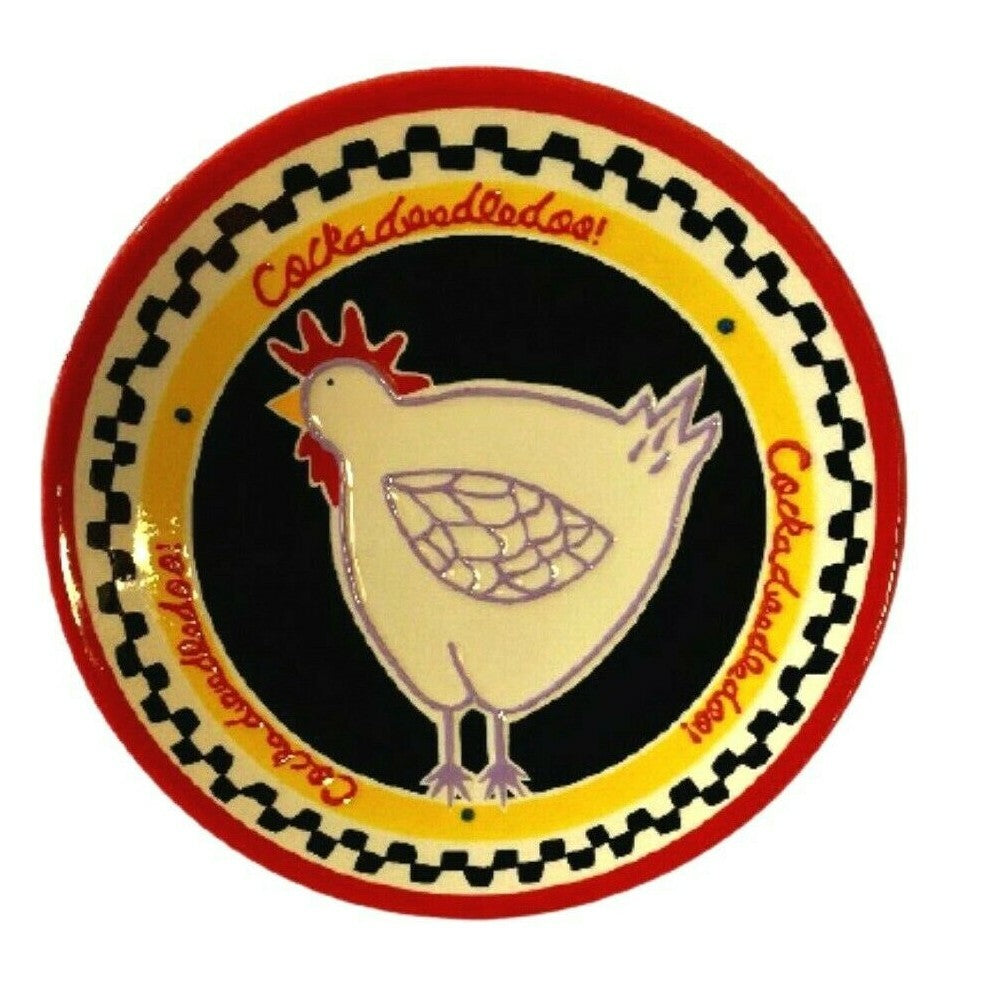 BECKY DENNY Rooster Dinner Plate/Platter Dinnerware Collection
