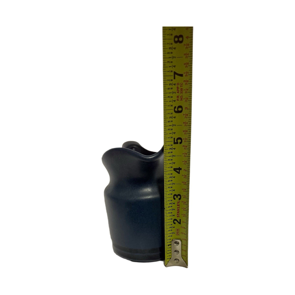 Pfaltzgraff Morning Light Creamer | Cobalt Blue Matte Southwest Triangle